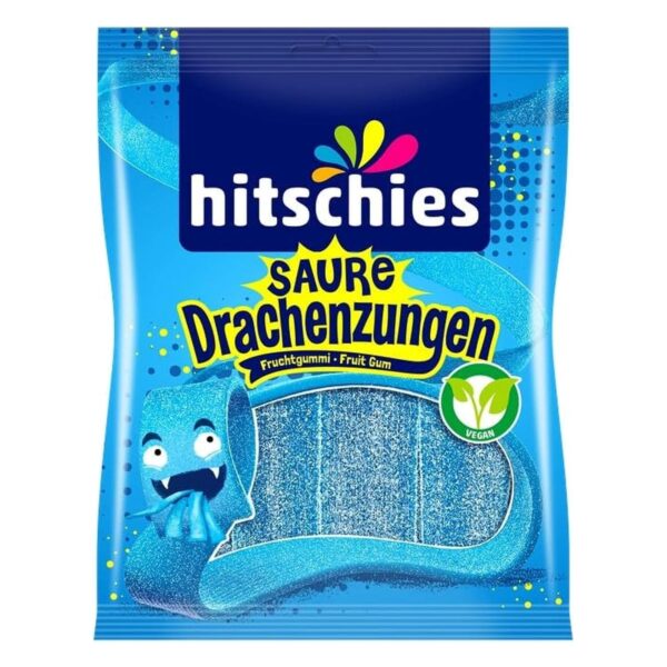 hitschies saure drachenzungen blau 125g Hitschies Fruchtgummi Saure Drachenzungen Blau 125 g
