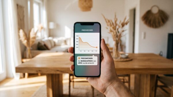 idealo test inline 3 Preiswecker und Preisverlauf-Diagramm eines Produkts auf dem Smartphone