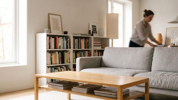ikea second hand wohnzimmer Wohnzimmer mit gebrauchten skandinavischen Möbeln als Beispiel für IKEA Second Hand