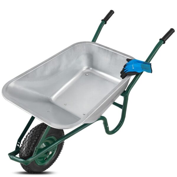 juskys schubkarre garden 100l Juskys Schubkarre Garden 100 L mit verzinkter Wanne und Luftreifen