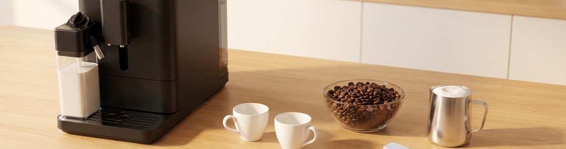 Kaffeevollautomat Kaufberatung 2026 - Vollautomat, Espressotassen und Kaffeebohnen
