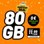 klarmobil Geburtstags-Deal: 80 GB fuer 11,99 Euro im Monat ohne Anschlusspreis