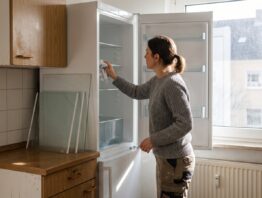 Kuehlschrank reinigen Schritt 1