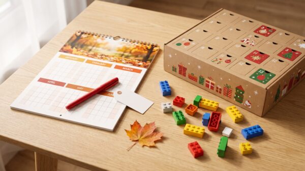 lego adventskalender kaufzeitpunkt Kalenderblatt mit markiertem Kaufzeitpunkt für LEGO Adventskalender und Preisschild