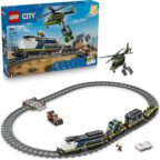 LEGO City Überfall auf den Polizeizug 60508 - ferngesteuerter Polizeizug mit Hubschrauber und 1.313 Teilen