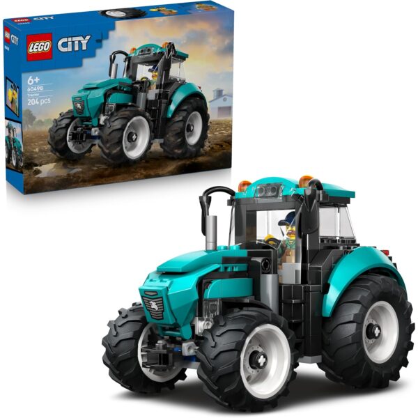 lego city traktor 60498 1 LEGO City Traktor - Spielzeug Bauernhof Fahrzeug Modellbau mit Bauern Minifigur - 60498