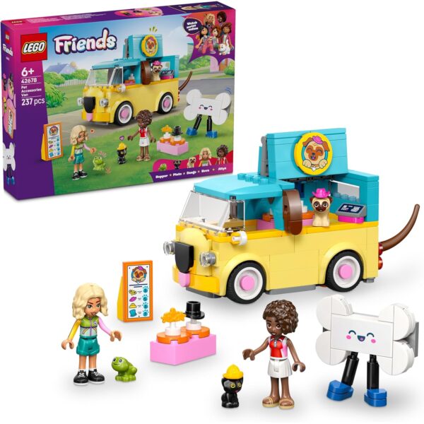 lego friends haustierzubehoer van 42678 LEGO Friends Haustierzubehör-Van 42678 mit 2 Mini-Puppen und Tierfiguren