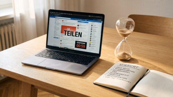 Warum Fake-Gewinnspiele mit Zeitdruck und Teilen-Zwang arbeiten