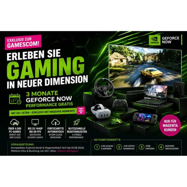 3 Monate GeForce Now Performance gratis mit Magenta Moments