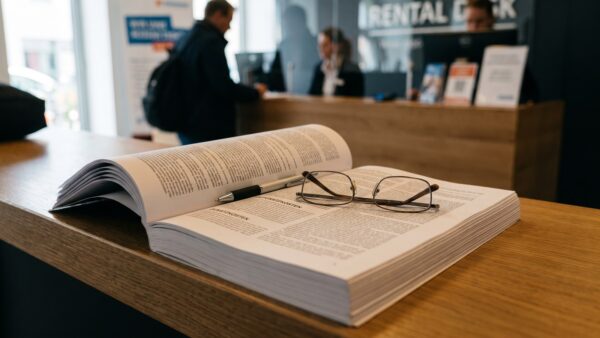Mietvertrag mit Kleingedrucktem und versteckten Gebühren bei der Autovermietung
