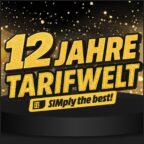 12 Jahre MediaMarkt Tarifwelt - SIMply the best, Aktionsgrafik zum Geburtstag