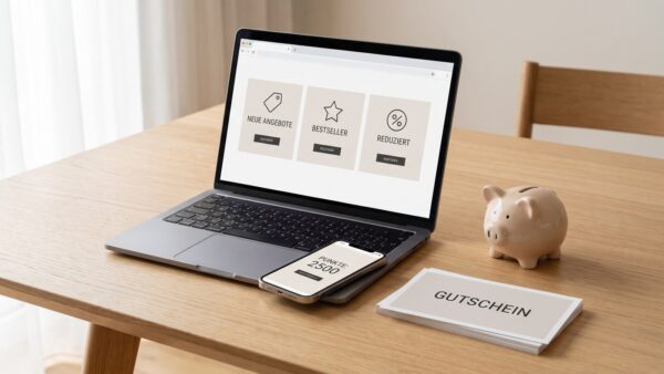 mydealz alternativen inline 4 Laptop und Smartphone zeigen kuratierte Deal-Ăbersicht und Bonuspunkte als mydealz Alternative