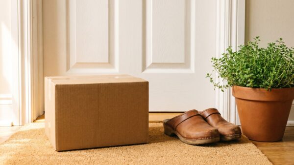 Bestellung aus dem Netto Onlineshop als Paket vor der Haustür