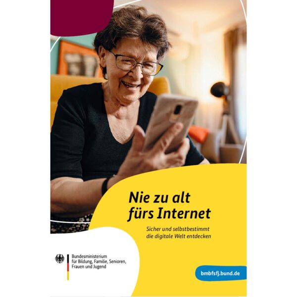 nie zu alt fuers internet broschuere Titelbild der kostenlosen Broschüre Nie zu alt fürs Internet