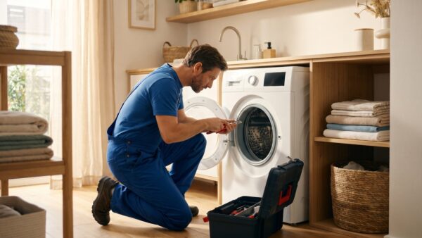 Defekte Waschmaschine als typischer Notfall für den Notgroschen