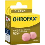 OHROPAX Classic 4er Set - Wachs Ohrstoepsel als Laermschutz und Gehoerschutz