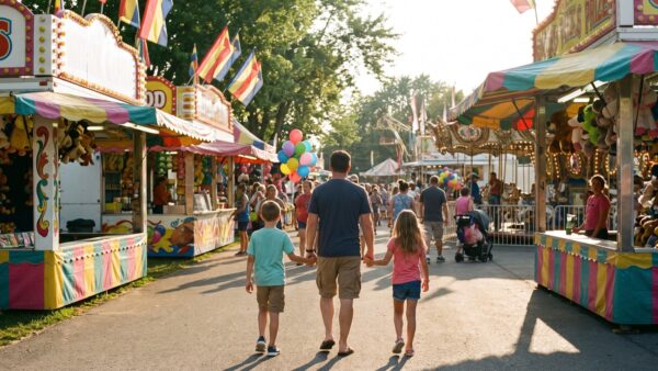 park familie Familie mit Kindern vor einem großen Schaubecken