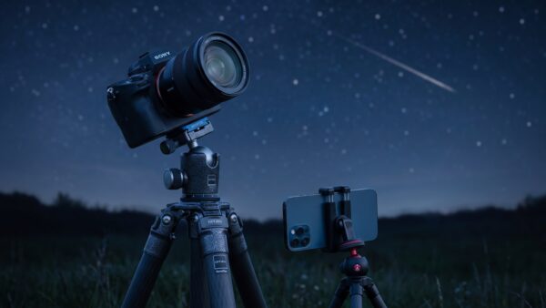 perseiden 2026 fotografieren Kamera auf Stativ zum Fotografieren der Perseiden 2026