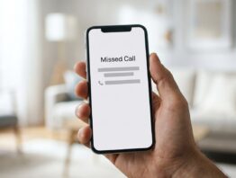Verpasster Anruf mit unbekannter Auslandsvorwahl auf dem Smartphone