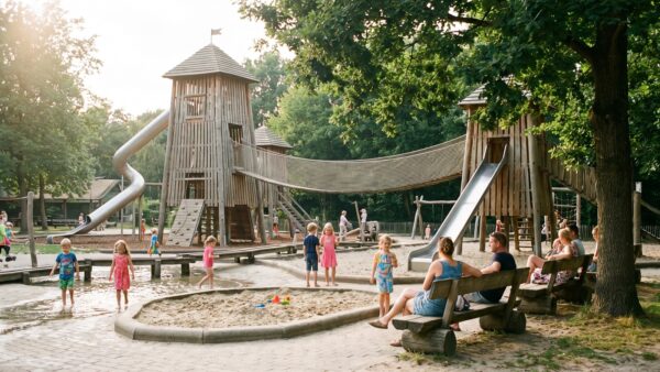 playmobil funpark spielbereich Kletterbereich und Wasserspielplatz im PLAYMOBIL-FunPark Zirndorf