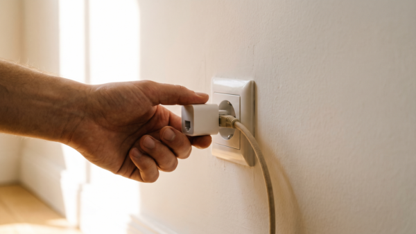 Powerline-Adapter wird direkt in die Wandsteckdose gesteckt