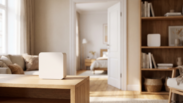 Zwei Mesh-Stationen in verschiedenen Räumen einer Wohnung
