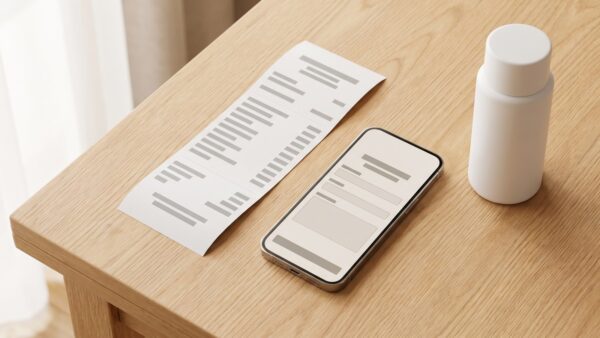 Kassenbon und Smartphone mit Geld-zurück-Garantie Aktion beim Gratis testen