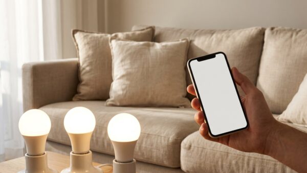 Smarte Leuchtmittel im Wohnzimmer als typisches Proshop Angebot