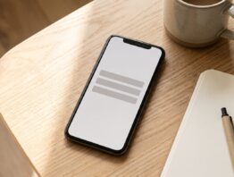Sperrbildschirm mit neutralen Platzhaltern für Benachrichtigungen