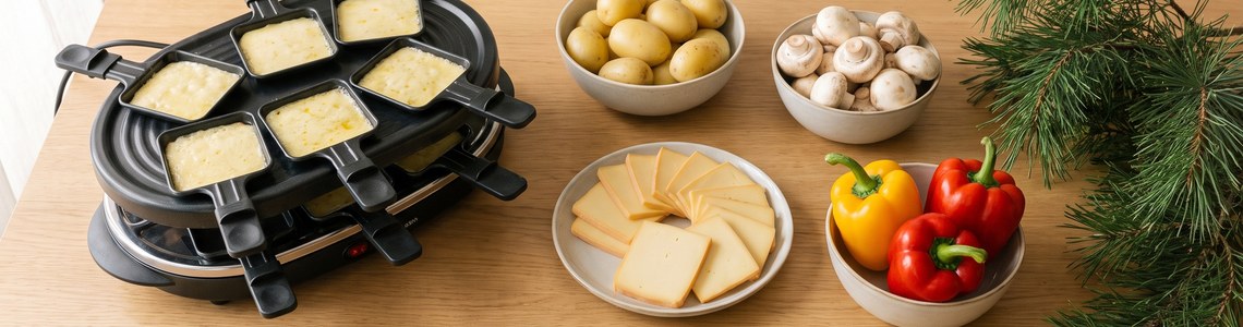 Raclette-Grill kaufen 2026 — Gerät mit Pfännchen und Zutaten
