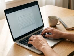 SCHUFA Selbstauskunft kostenlos online beantragen am Laptop