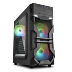 Sharkoon VG7-W RGB Computergehäuse ATX PC-Gehäuse Gaming PC-Case Schwarz