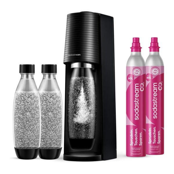 sodastream terra wassersprudler comfort pack SodaStream Terra Wassersprudler Comfort Pack mit 2 CO2-Zylindern und 3 Flaschen