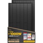 Solakon Solarpanel 500W Bifazial Glas-Glas N-Type Solarmodul 2er-Set fuer Balkonkraftwerk