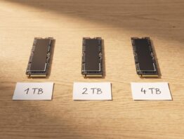 SSD-Preise im Vergleich: M.2-NVMe-SSDs mit 1 TB, 2 TB und 4 TB nebeneinander