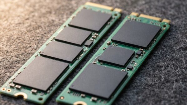 ssd preise qlc tlc nand chips Zwei NVMe-SSD-Platinen im Vergleich, eine mit zusätzlichem DRAM-Cache-Chip