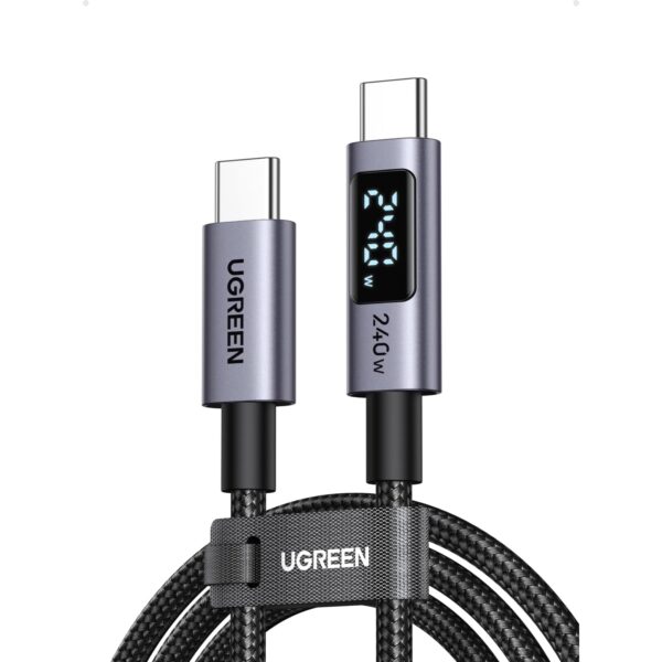 ugreen 240w usb c kabel display UGREEN 240W USB-C Kabel mit Digital Display PD3.1 Schnellladekabel 1 Meter