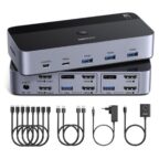 UGREEN AK703 HDMI 2.1 KVM Switch für 2 PCs und 2 Monitore mit 8K und USB 3.0