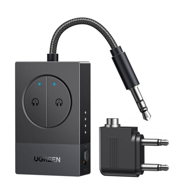 ugreen bluetooth 54 sender flugzeug 65706 UGREEN Bluetooth 5.4 Audio-Sender mit 3,5 mm Klinke für Flugzeug und TV