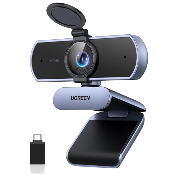 UGREEN FineCam Lite 4K Webcam mit Autofokus, Dual-Mikrofon und Objektivabdeckung