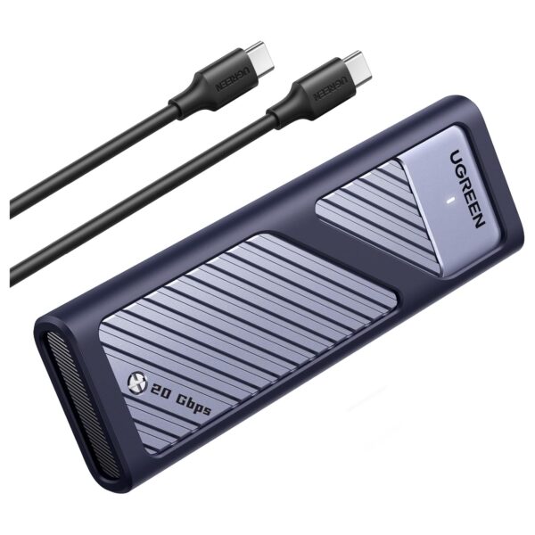 UGREEN 20Gbps NVMe SATA SSD Gehäuse USB C 3.2 Gen 2x2 mit C-C Kabel