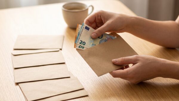 umschlagmethode inline1 Bargeld wird bei der Umschlagmethode in einen Papierumschlag einsortiert
