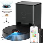 uninell UR3 Saugroboter mit Wischfunktion 8000Pa und Absaugstation 3,5 Liter in Schwarz