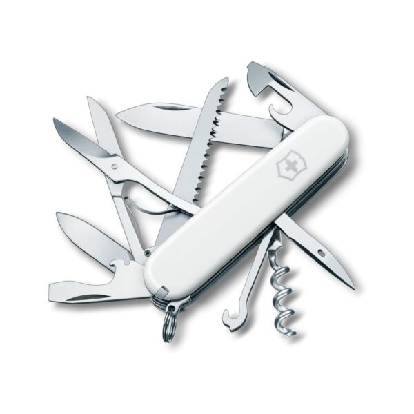 Victorinox Schweizer Taschenmesser Huntsman - 15 Funktionen - Multitool (Weiß)