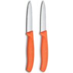Victorinox Swiss Classic Gemüsemesser-Set, Tomatenmesser, 2-teilig, Orange