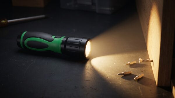 wera adventskalender inline2 LED-Schraublampe mit Bitaufnahme leuchtet auf eine Verschraubung
