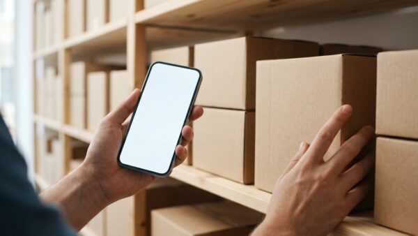 werksverkauf ersparnis pruefen Preisvergleich vor dem Werksverkauf – Smartphone mit Preisvergleich neben Produktkarton