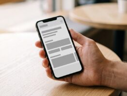 Banking-App auf dem Smartphone mit neutraler Oberfläche