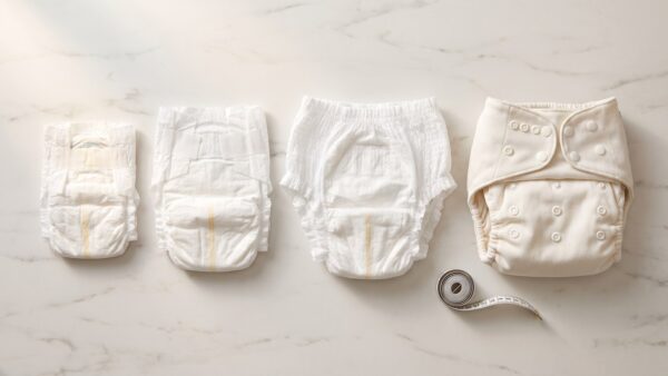 windeln arten Windelarten im Vergleich - Neugeborenenwindel, Klebewindel, Pants und Stoffwindel nebeneinander