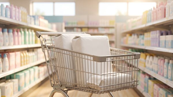 windeln grosspackung kaufen Einkaufswagen mit Windel-Grosspackungen im Drogeriemarkt